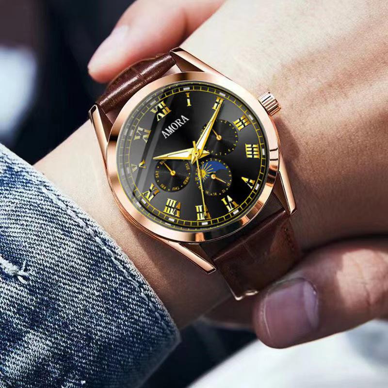 2024 Model Luminous Waterproof Men's Fashion Watch, Fully Automatic Movement, Korean Style Non-Mechanical.