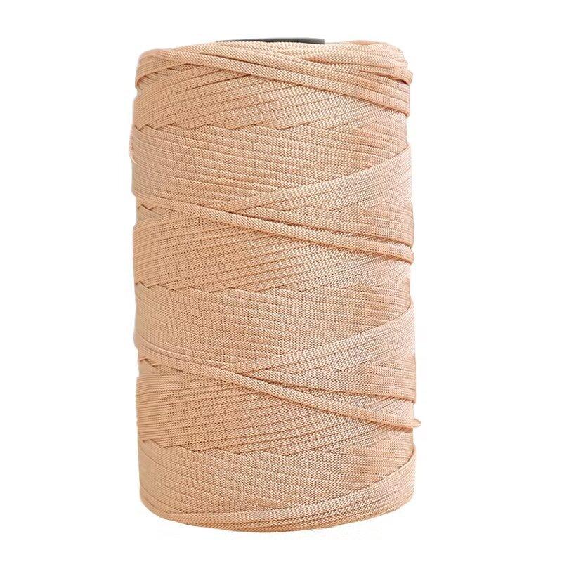 Mercerized Cotton And Linen Flat Belt Thread Light Body Ice Silk Thread Hand Crocheted Diy Hook Bag Hat Seat Cushion Hollow Thread