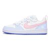 Nike Court Borough Low Half Sugar Milk, Amber Leather Slip Resistant Abrasion Resistant Low Top Skateboard Shoes GS DV5456-110(Team189-)
