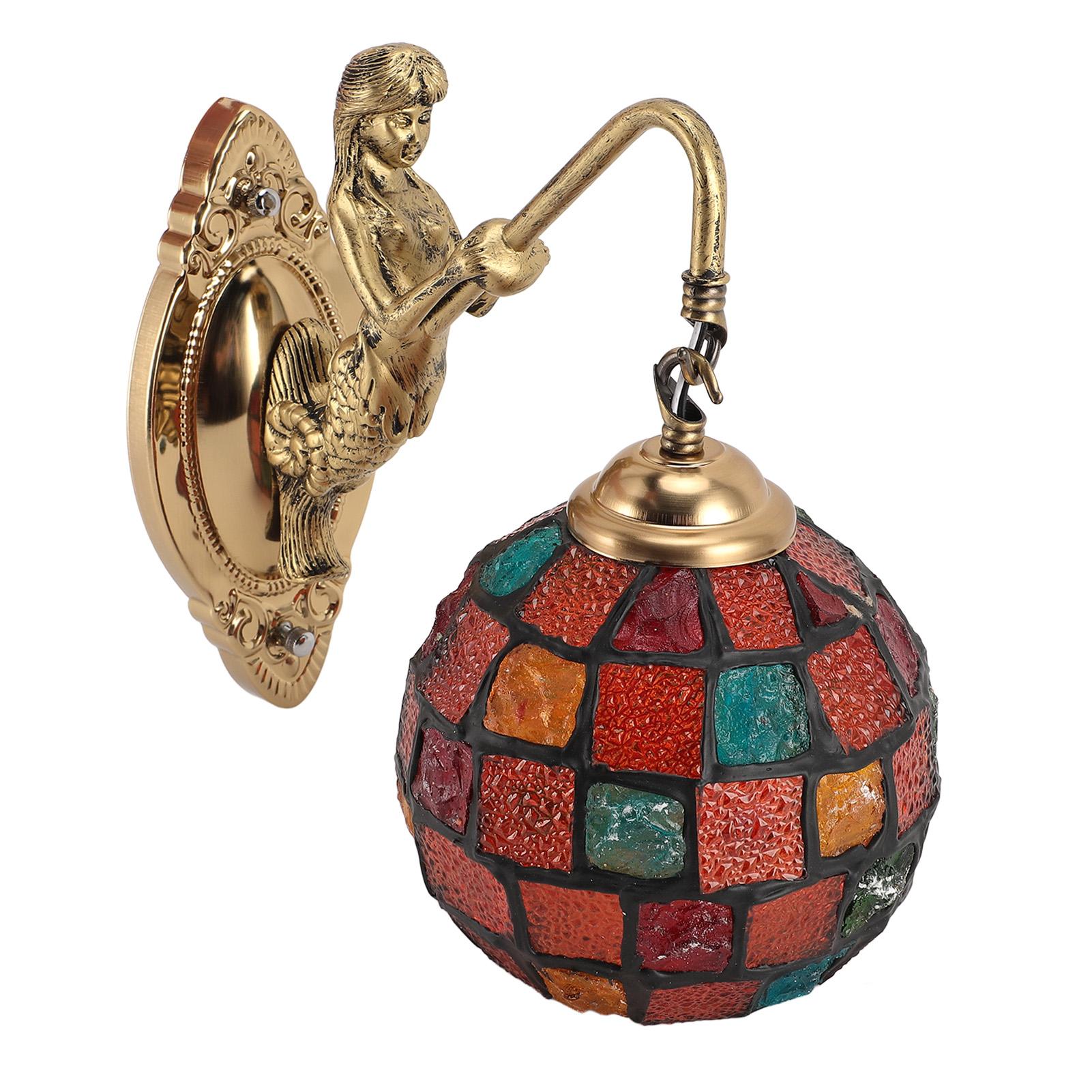 

Турецкий настенный светильник стекло железо 60 Вт E27 E26 проводной декоративный мозаичный настенный светильник для гостиной спальни