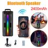 Bluetooth-Compatible Speaker Stereo Loud Speaker Colorful Lights Double Subwoofer Heavy Bass Sound for Travel Indoor and Outdoor