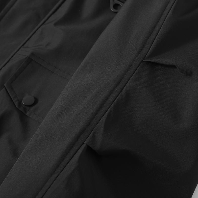 Plus Size 5XL-12XL Autumn Waterproof Trench Coat for Men Oversize Windbreaker Hooded Casual Men's Black Jackets
