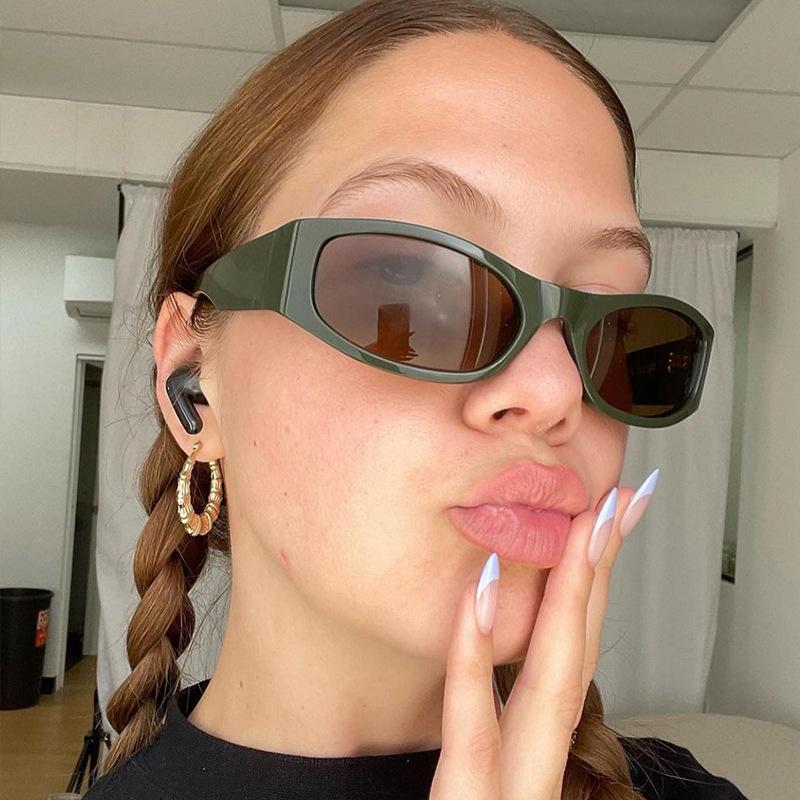 

Квадратные женские солнцезащитные очки в стиле хип-хоп, новые персонализированные солнцезащитные очки в маленькой оправе