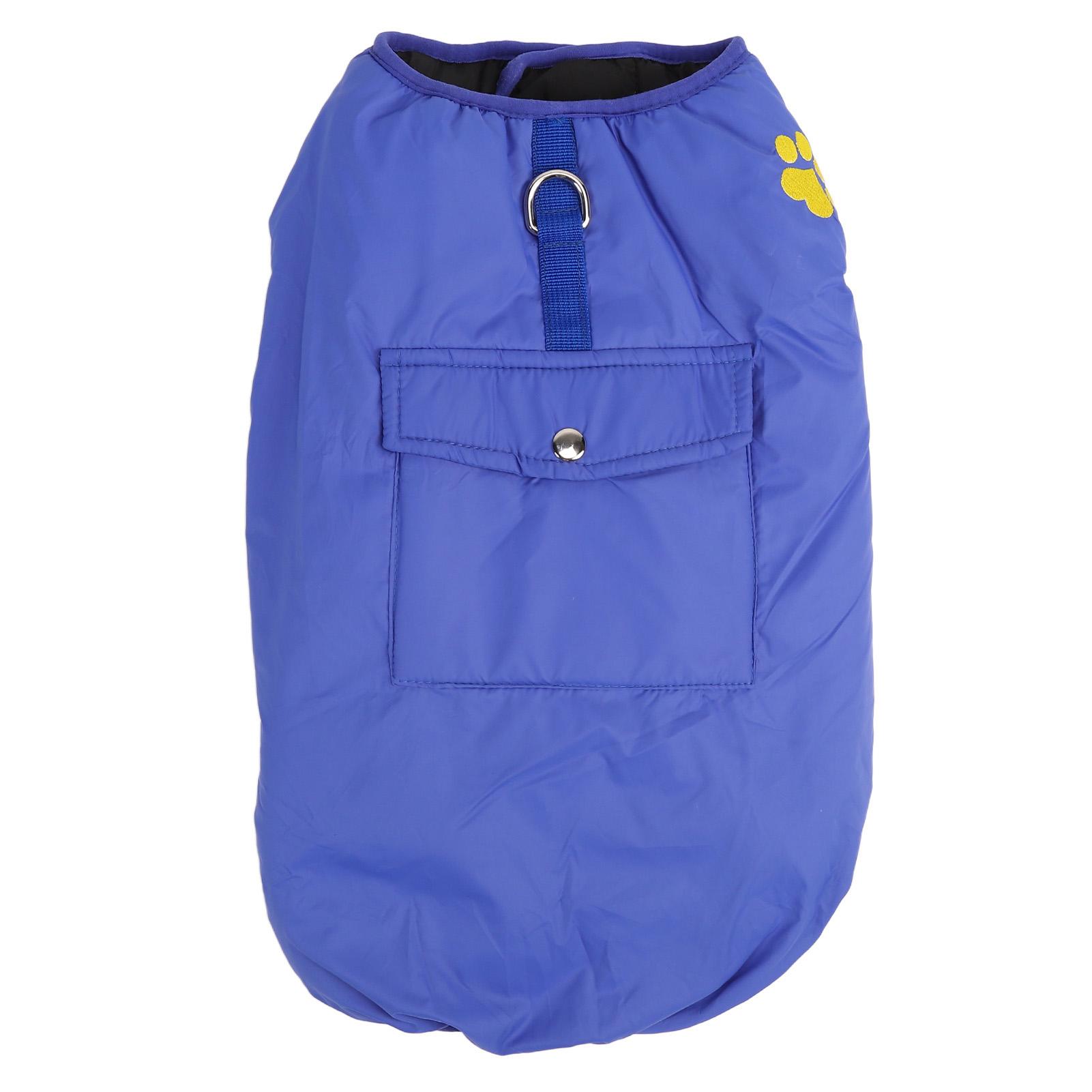 

Теплый жилет для собаки, мягкий, регулируемый, двусторонний, водонепроницаемый, пальто для питомца от холодной погоды для среднего размера 2XL синий