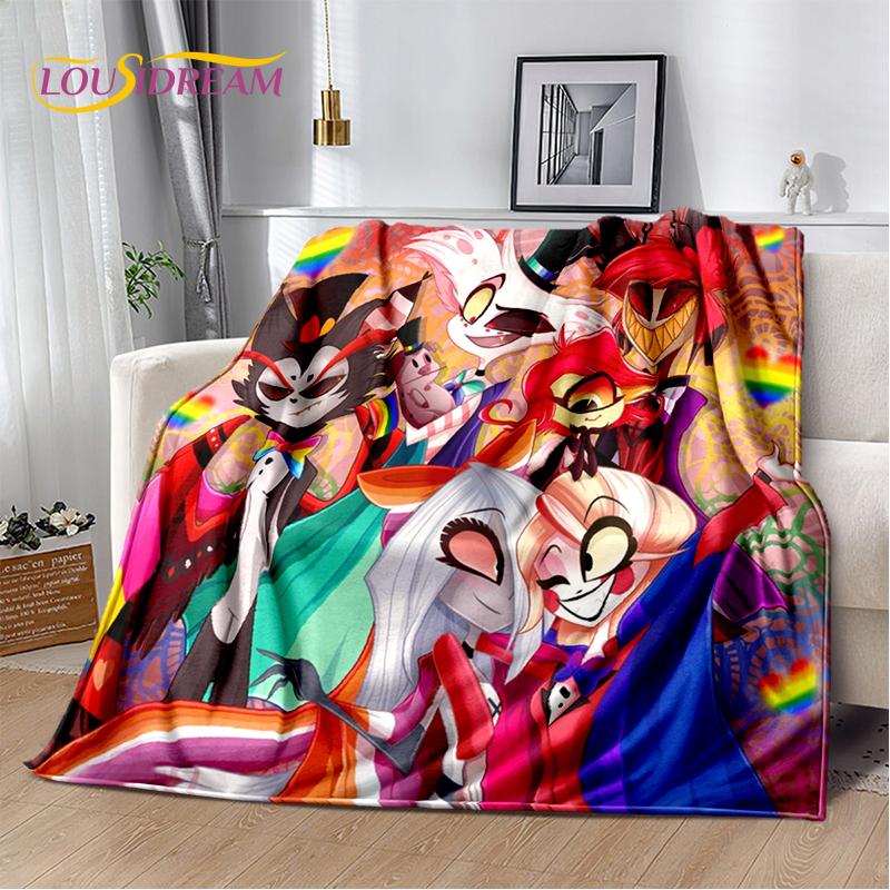 2025 H-Hazbin Hotel Charlie Cartoon Soft Blanket,Soft Throw Blanket for Home Bedroom Bed Sofa Picnic Travel Cover Child Gift