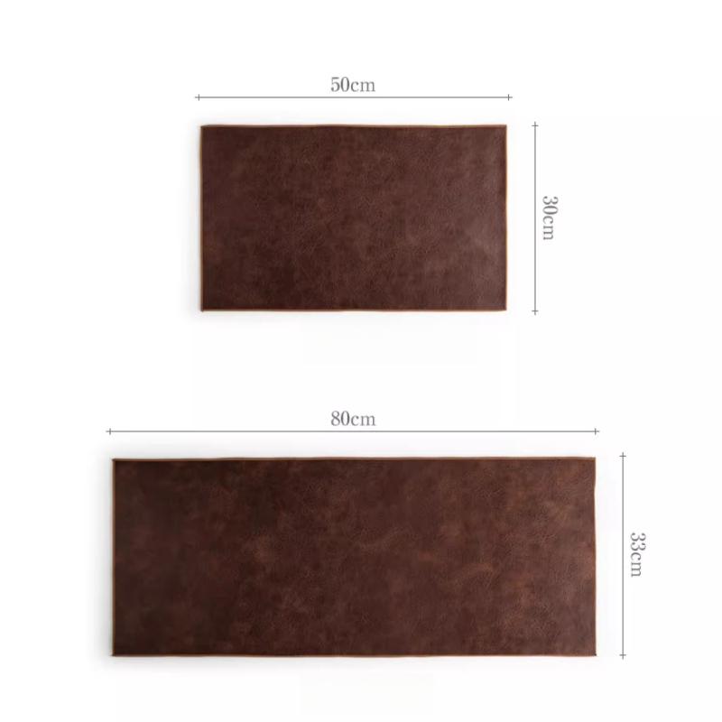 Waterproof leather tea party high-end tea set tablecloth tea tray mat zen new Chinese table flag tea ceremony spare parts