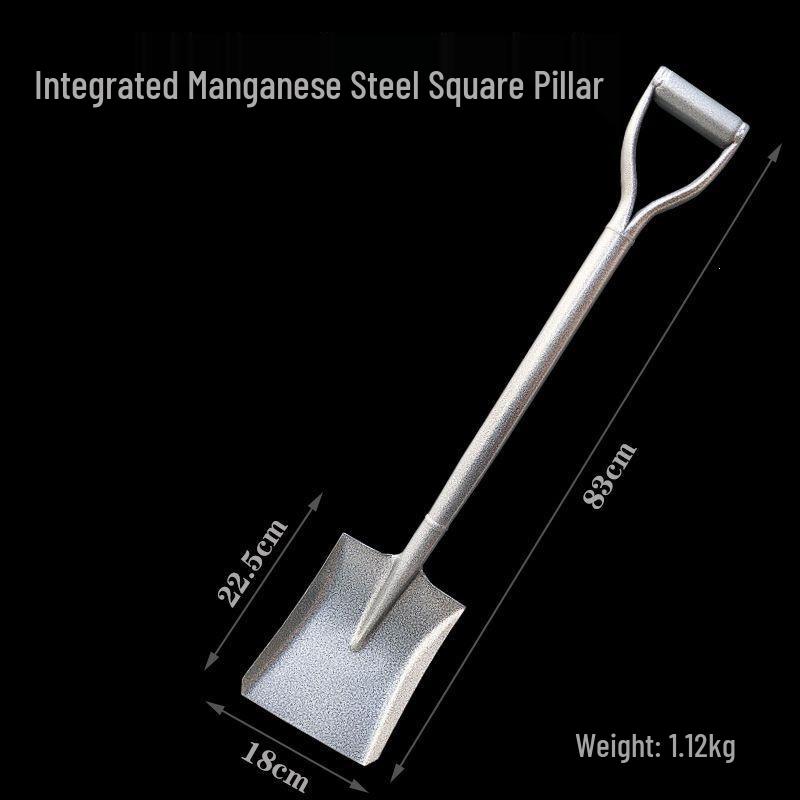Heavy-Duty Steel Shovel: Multi-Purpose Gardening and Digging Tool for Planting and Firefighting.