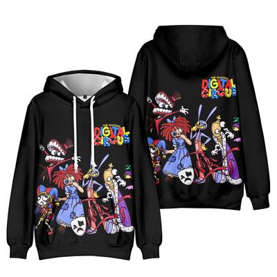 Úžasný digitálny cirkus Anime Mikina Harajuku Grafická Jesenná Pulóver Módna Unisex Dlhý rukáv Zimné Ležérne Streetwear Voľné Vonkajšie Oblečenie