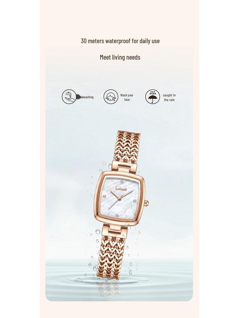 La Baoli Retro Women's Quartz Gold Watch - French Style, Artistic, High-End Feel