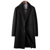 Herbst und Winter Mittel- und Langmantel mit Anzugkragen, Beidseitiger Woll-Trenchcoat, Jugendlicher Business-Warm-Wollmantel