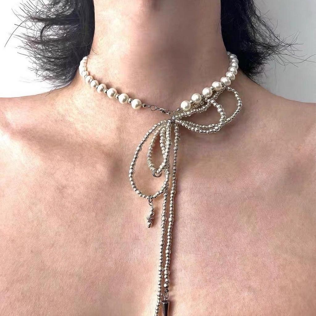 Starburst Double Layer Men's Necklace: Trendy, Light Luxury Hip Hop Style, Unisex Clavicle Chain