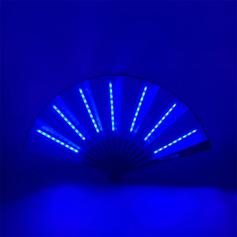 10-Inch LED Luminous Folding Dance & Disco Fan for Bodybuilding, Bars, and KTV Atmosphere