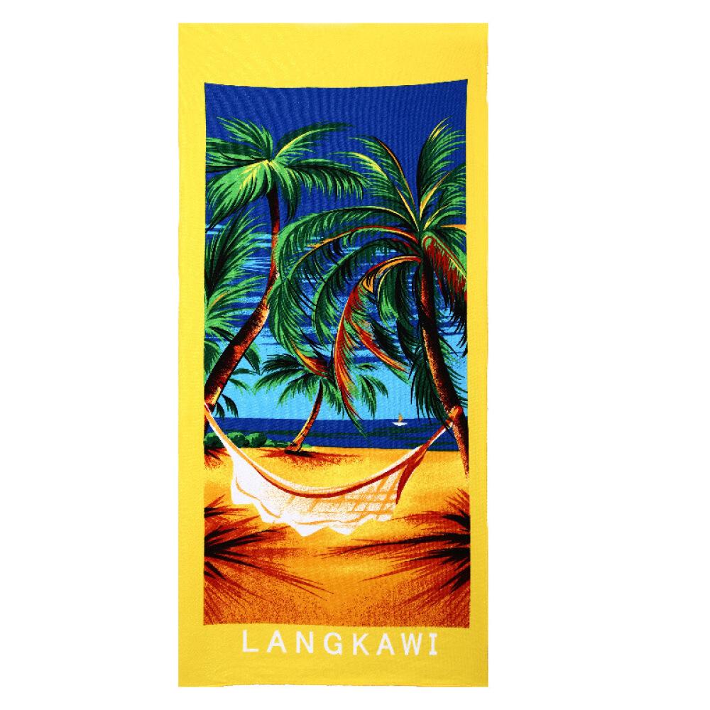Manufacturers Do Set Double-sided Velvet Superfine Fiber Hemmed Beach Towel Quick-drying Swimming Summer Outdoor
