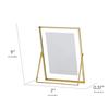 Gold Metal Glass Floating Picture Frame Heavyweight Contemporary Design Foldable Easel Stand Ideal Cherished Photos Decor