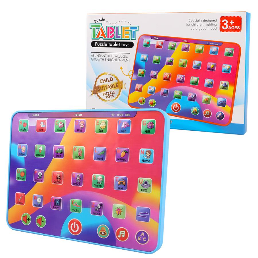 Alphabet Tablet to Learn Letters, Abc, Numbers, Colors, Music & Words, Interactive Toddler Learning & Education Toys for Kids