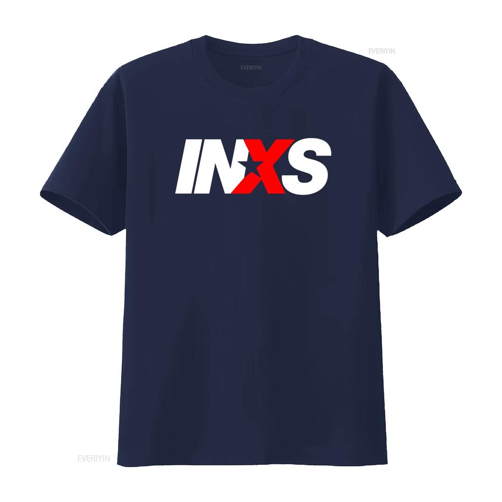 INXS Band Logo T SHIRT for Men and Women Available in Sizes S M L XL XXL Classic Black White Colours vintage Washed Unisex