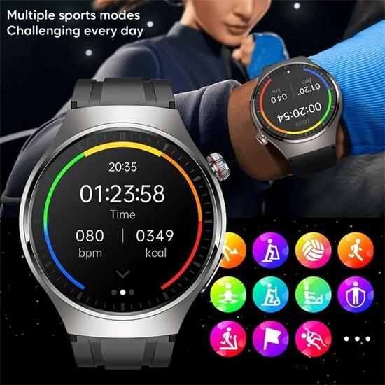 SACOSDING Nové chytré hodinky ECG+PPG Bluetooth Volání 466*466 AMOLED 1,43 palcový celodotykový SmartWatch Smartwatch Sportovní hodinky srdeční frekvence pro Android