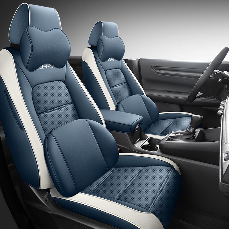 Universal Leather Car Seat Cover: Full Wrap, All-Season, Five-Seat Compatible