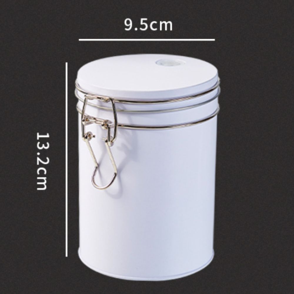 Tinplate Airtight Coffee Canister with Check Valve Coffee Storage Jar Beans Storage Container  Rice
