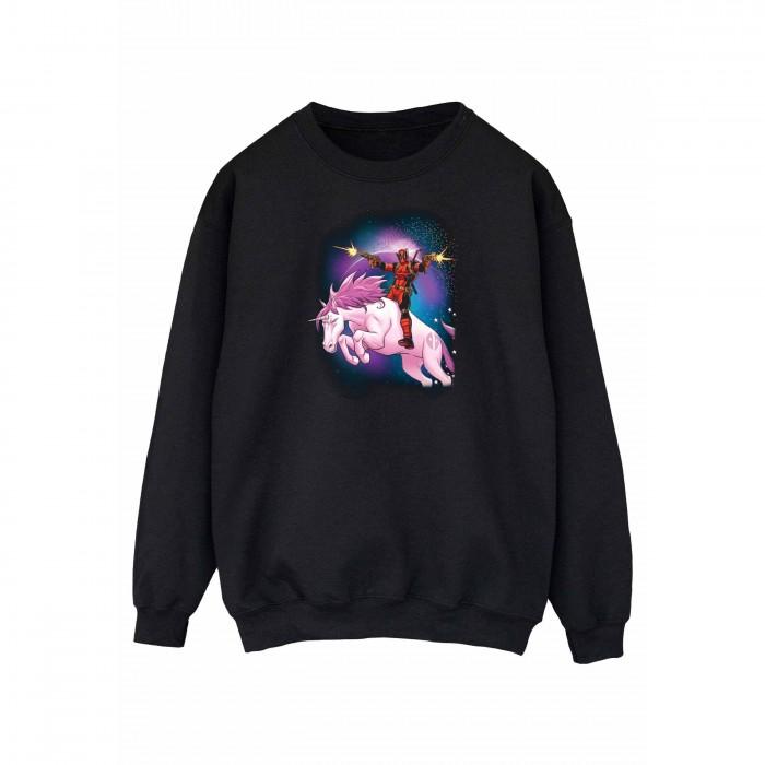 Marvel Womens/Ladies Deadpool Space Unicorn Boyfriend Fit Sweatshirt