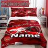 3pcs Duvet Cover Set (1*Duvet Cover + 2*Pillowcase, Without Core), Custom Name Arsenal F.C Pattern Bedding Set, Home Bedroom Decor Gift