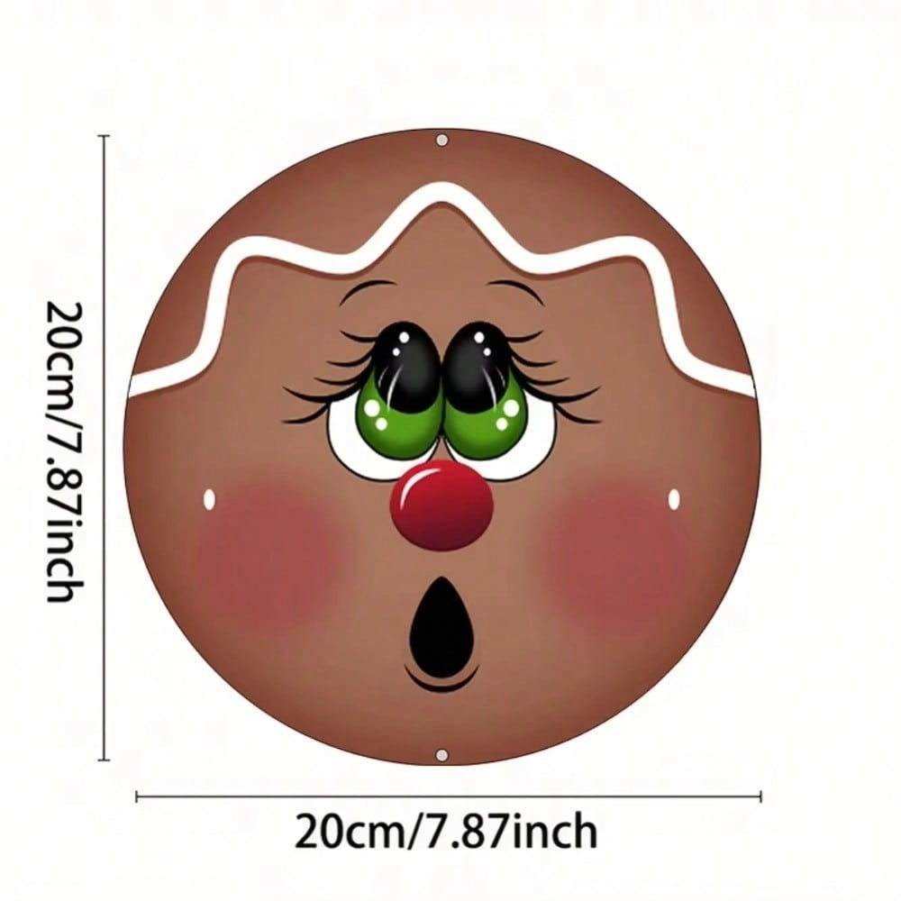 

8x8 Vintage Gingerbread Man Metal Tin Sign Waterproof Aluminum Wall Decor for Home Bar Kitchen Halloween Holiday Party 20x20