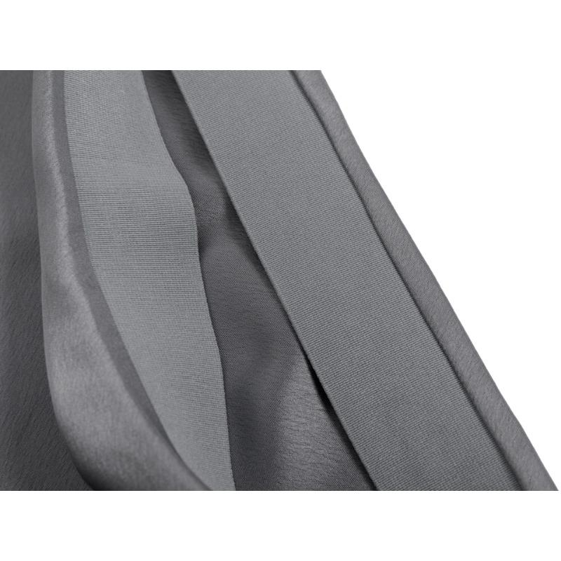 Атласная эластичная юбка-бюстье средней длины с высокой талией и разрезом XL коричневый — фото 7