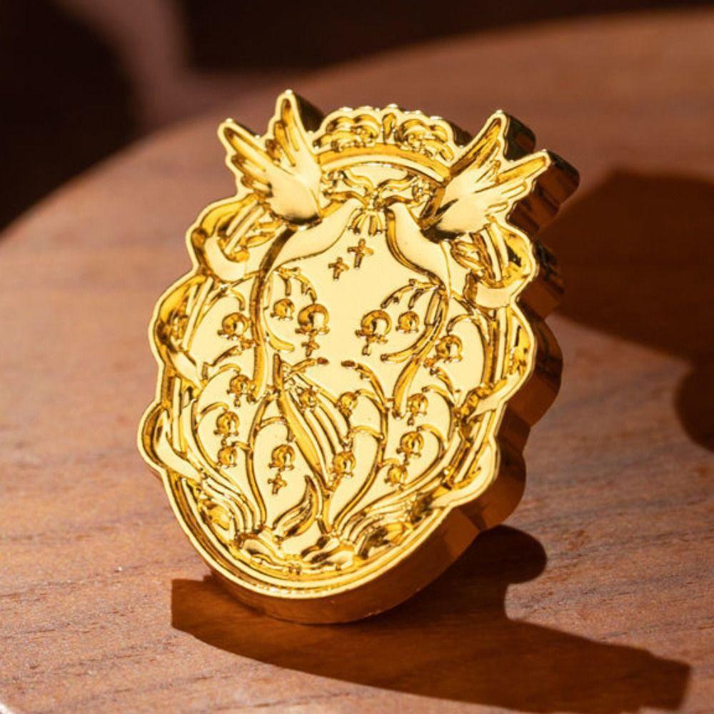 European-style Retro Sealing Wax Stamp Head Snowflake Wax Seal Stamp Polyshaped Head  Stamp