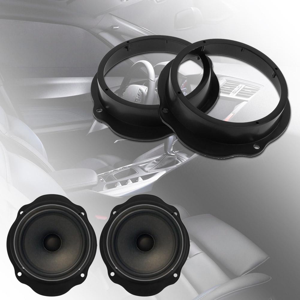 2pcs 6.5in Front Door Speaker Adapter Universal Mounting Spacer Adaptor Ring Front Door Gasket for Ford Focus