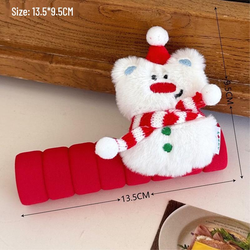 Plush Snowman Door Handle Cover