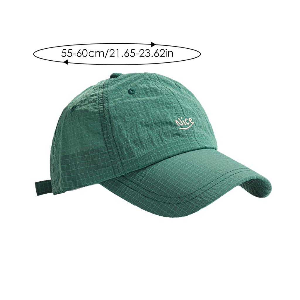 Fashion Grid Quick-Drying Baseball Cap Men Women Summer Light Thin Breathable Sunscreen Hat Unisex Sport Running Snapback Caps