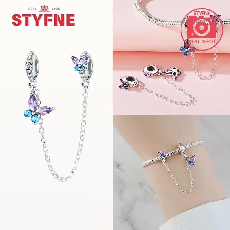 Copper Cute Cat Charms Heart Bead Safety Chain Fit Original Bracelet Diy Fine Jewelry For Women Diy Ladies Party Gifts