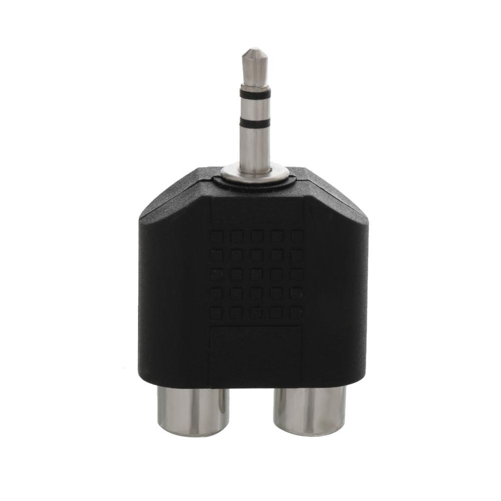 Interconnects Video Accessories Black Audio Adapter Y Splitter 3.5mm To 2 RCA Female Male Converter