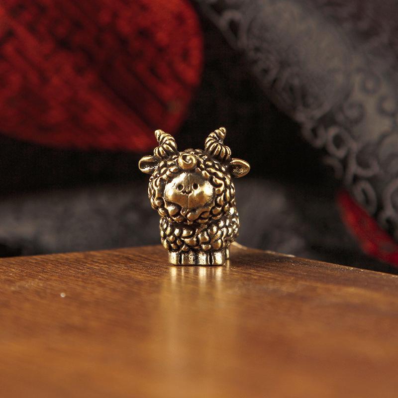 Brass 12 Zodiac Animal Head Sculpture Small Statue Desktop Ornaments Vintage Beast Figurines Mini Lucky Home Decorations Crafts