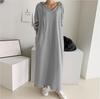 Cotton Long Sleeve Hoodie Dress With Casual Style For Autumn Winter Women
