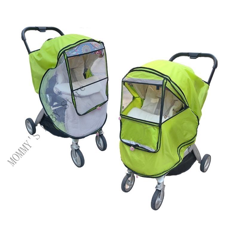 H3CD Breathable Baby Strollers Cover with Insect Net Windproof Weather Shield Pushchair Cover Strollers Accessory