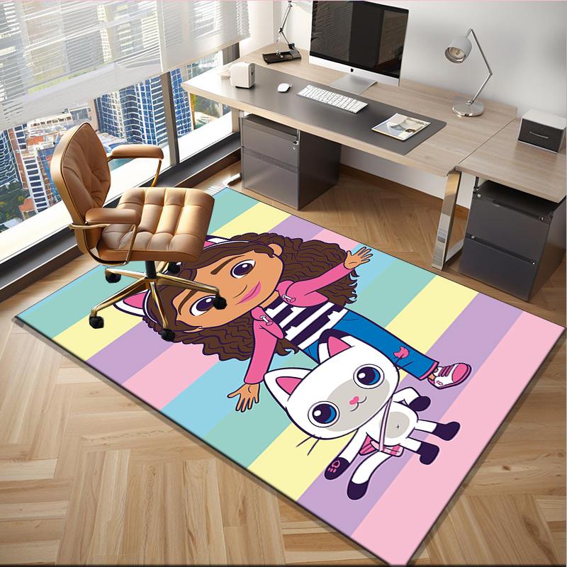 Colorful Friends Dollhouse Office Rug Chair Mat, Game Carpet, Suitable for Front Door, Bedroom, Living Room, Desk, Holiday Gift