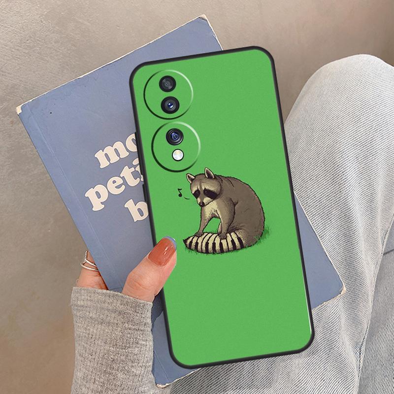Cartoon Raccoon Case For Honor Magic 8 5 6 7 Pro Cover For Honor 400 200 Lite 50 70 90 X8a X8b X9a X9b X9c