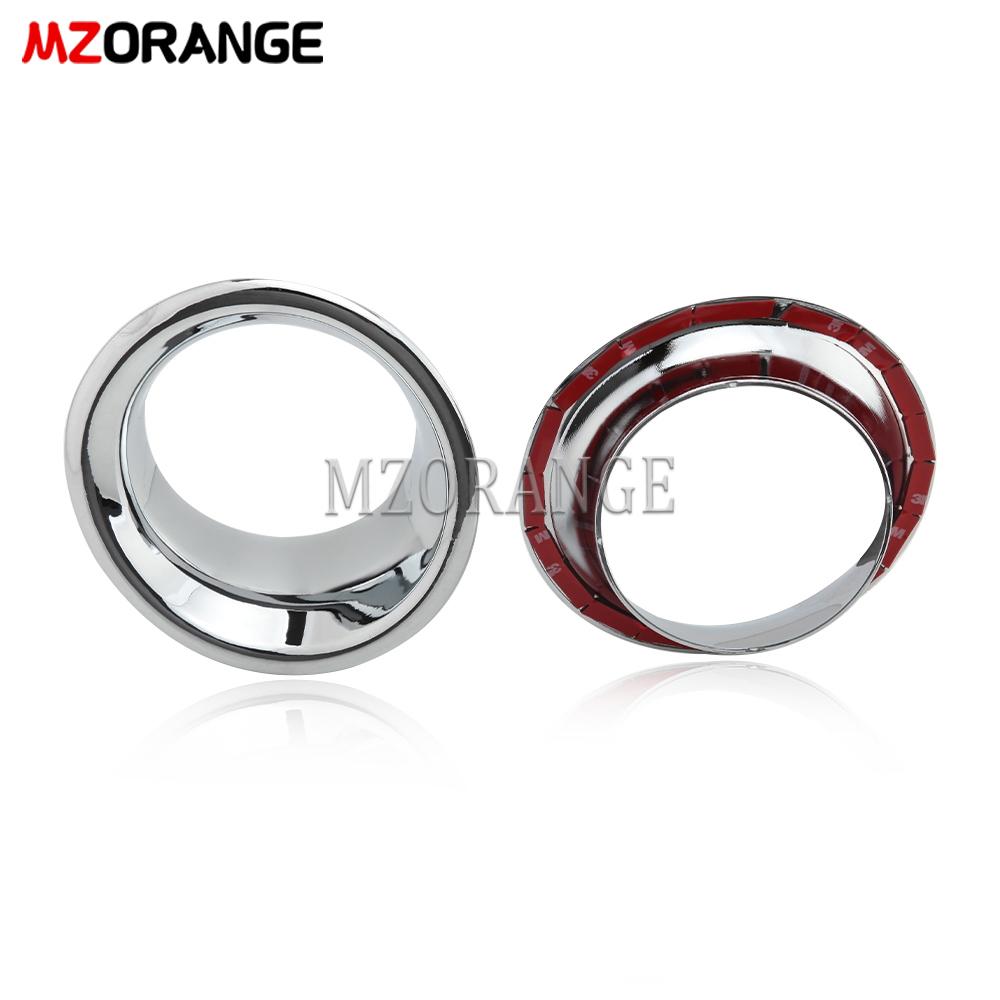For Hummer H3 2006-2010 H3T 2009-2010 Accessories Parts Pair Fog Light FogLamp Cover Trim Chrome Front Foglights Hole