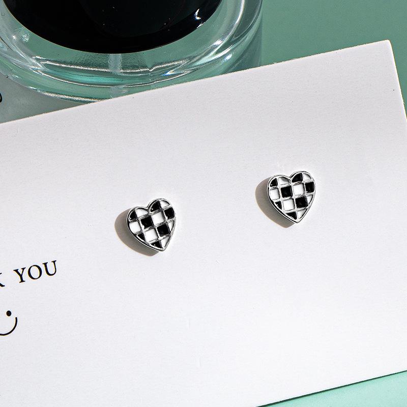 

Серьги Banyan Tree S925 Серебро Ретро Шахматная доска для женщин - Модные, Трендовые, Дизайн в черно-белых тонах 925 Silver