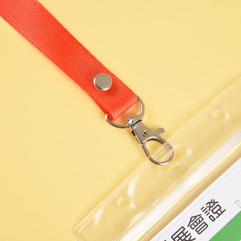 10 Pcs Transparent Badge Holder Neck Strap Set Waterproof ID Card Bag Lobster Hook Rop Lanyard For Employee Access Control Card