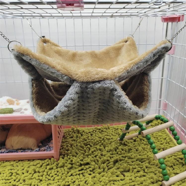 Teplá křeččí houpací síť Ptačí závěsné lůžko Dům Klec pro malá zvířata Dvouvrstvá