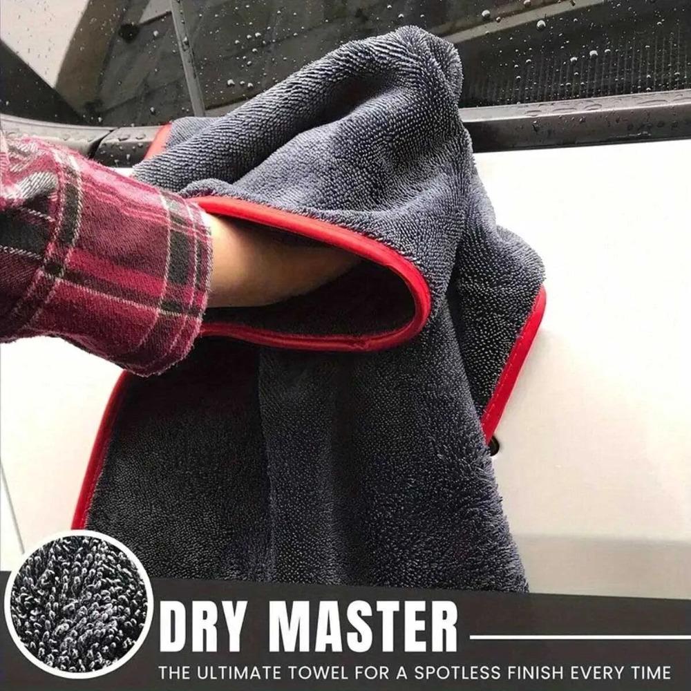 2Pcs Super Absorbent Microfiber Car Washing Towel Pulloff Drying for Car Windows Mirrors Wiping Rags Double Layer Cleaning Cloth