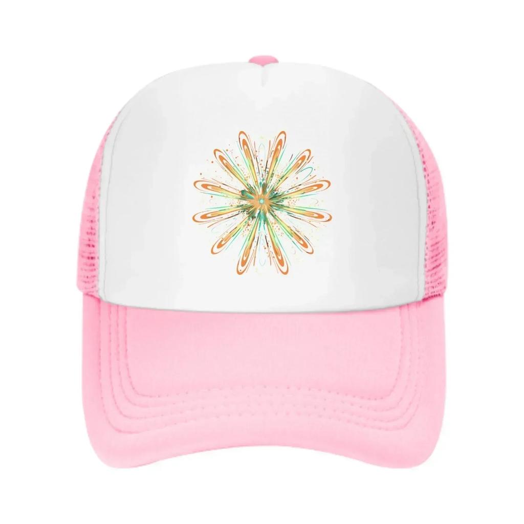 Firework Mesh Trucker Hats For Men Women Adjustable Casual Fashion Baseball Caps For Outdoor Activities
