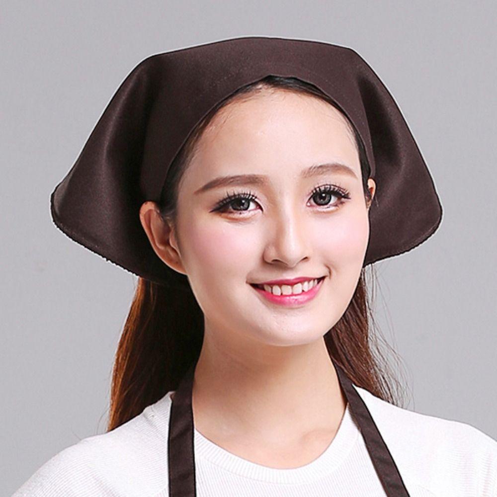 Triangle Chef Hat Cotton Waitress Hat Kitchen Supplies Kitchen Work Cap  Summer
