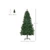 HOMCOM Sapin de Noël artificiel 180 cm Sapin artificiel avec 724 branches Support métallique pour l'intérieur