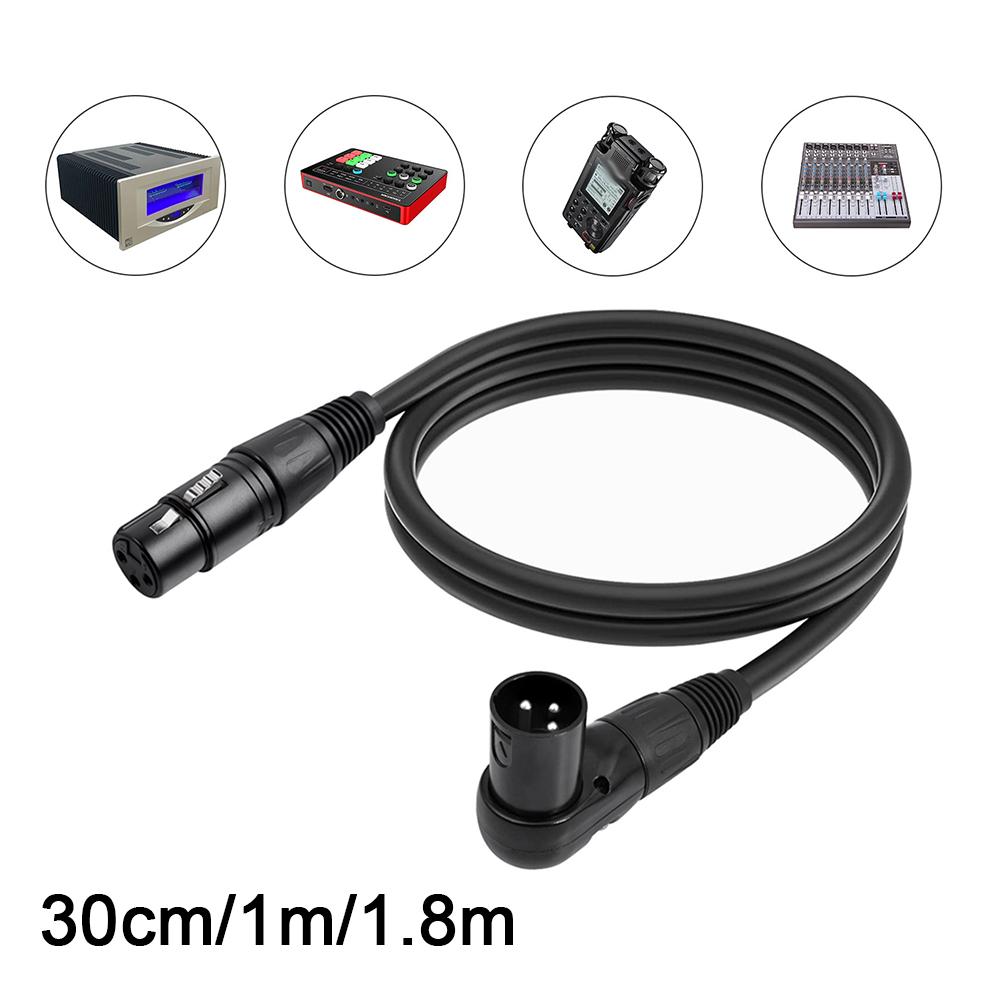 Adjustable Angles Speaker Power Amp XLR Cable 3 Pin Mic Cord