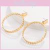 Trendy Geometrische Holle Legering Oorbellen Modieuze Straatstijl Accessoires