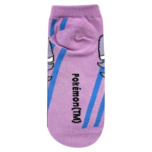 Small Planet Pok?mon Character Socks, Mewspur Stripe, Women's, Sizes 23-25cm
