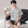 Men's Modal Summer Pajama Set: Short Sleeve & Shorts, Casual Plus Size Homewear